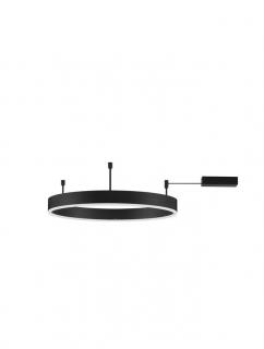 9063601 Plafoniera Nova Luce MOTIF LED 46W 3700lm 3000K Aluminium  Acrylic Sandy Black Dimabil Triac IP20