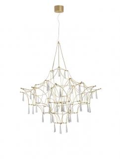 9116820 Candelabru Nova Luce GORO LED 18W 2059lm 3000K Metal  Crystal Gold Nedimabil IP20