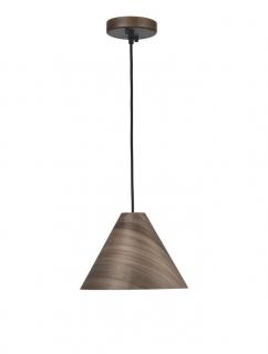 9125062 Pendul Nova Luce WERA E27 1x12W   Aluminium Dark Walnut  IP20