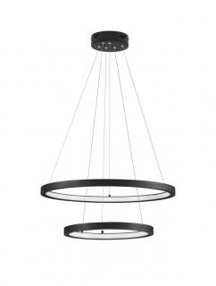 9172864 Lustra Nova Luce EMPATIA LED 60W 1755lm 3000K Aluminium  Acrylic Sandy Black Dimabil Triac IP20