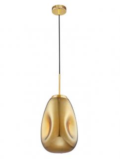 9190393 Pendul Nova Luce LAVA E27 1x12W IP20 Gold Metal Glass Gold