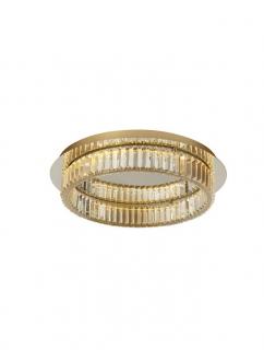 9333079 Plafoniera Nova Luce AURELIA LED 29W 1481lm 3500K Metal  Crystal Gold Dimabil Triac IP20