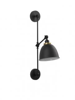 9420850 Aplica Nova Luce VIRGO E27 1x12W   Metal Black  Brass  IP20