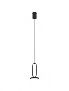 9501207 Pendul Nova Luce GEA LED 8W 560lm 3000K Aluminium  Acrylic Sandy Black Nedimabil IP20
