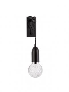 9536416 Aplica Nova Luce VEDA G9 1x6W   Metal  Clear Glass Black  IP20