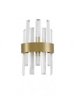 9695220 Aplica Nova Luce CROWN G9 1x5W   Metal Clear Crystal Satin Gold  IP20