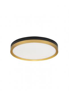 9695236 Plafoniera Nova Luce CANTRIA LED 31W 1916lm 3000K Metal  Acrylic  Black Brass Gold Nedimabil IP20