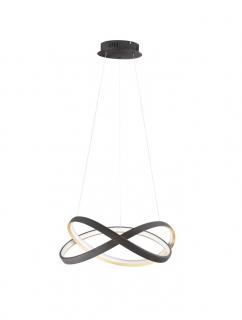 9756717 Lustra Nova Luce ODREY LED 40W 2033lm 3500K Aluminium  Acrylic Sandy Black  Gold Dimabil CCT IP20