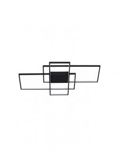9756720 Plafoniera Nova Luce CLEA LED 58W 3455lm 2700-3500-5000K Aluminium  Acrylic Sandy Black Dimabil CCT IP20