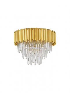 9824073 Plafoniera Nova Luce MAGNOLIA E14 6x5W   Aluminium  Crystal Gold  IP20