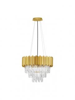 9824075 Lustra Nova Luce MAGNOLIA E14 6x5W   Aluminium  Crystal Gold  IP20