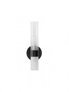 Aplica Nova Luce CENTURY G9 1x5W   Matt Black Metal Clear  Frost Glass IP20