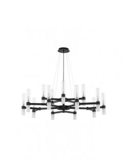 Candelabru Nova Luce CENTURY G9 30X5W   Matt Black Metal Clear  Frost Glass IP20