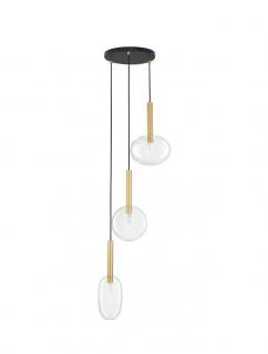 Lustra Nova Luce AMELIA G9 3x5W   Sandy Gold  Clear Glass IP20