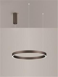 Lustra Nova Luce ELOW EN 9345649 LED 60W 3000K 2552lm Brushed BroW n Coffee Aluminium  Silicone  Triac Dimmable IP20