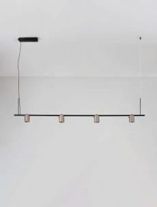 Lustra Nova Luce SIRMOS 9088131 Triac Dimmable Champaign Gold Aluminium  Sandy Black Base LED 30W 1608lm 3000K IP20