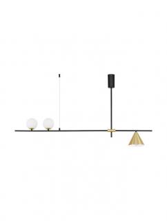 Lustra Nova Luce SWAY E27 2x5W   Sandy Black Metal  Brass Gold  IP20