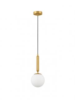 Pendul Nova Luce MONET E27 1x12W   Brass Gold Metal Opal Glass IP20