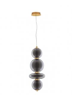 Pendul Nova Luce NAVI 9186952 LED 20W 3000K 2601lm Brass Gold  smokey gray glass   IP20
