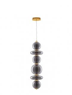 Pendul Nova Luce NAVI 9186953 LED 27W 3000K 3201lm Brass Gold  smokey gray glass   IP20