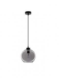 Pendul Nova Luce PALMER E27 1x12W   Smoky Glass  Black Cord  Black Metal Base IP20