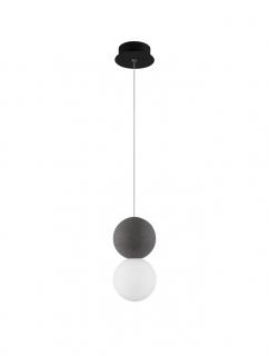 Pendul Nova Luce ZERO 9704191 Gray Concrete Opal Glass  Black Aluminium  G9 1x5W   IP20