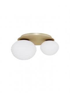 Plafoniera Nova Luce ALLEN E14 1x5W   Matt Gold Metal  Milky White Structured Glass IP20