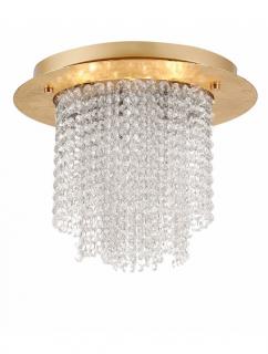 Plafoniera Nova Luce FONTANA G9 5X5W   Golden Leaf Metal K9 Crystal IP20