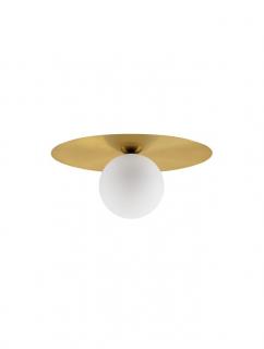 Plafoniera Nova Luce INDIGO E27 1x12W   Gold Metal  Opal Glass  IP20