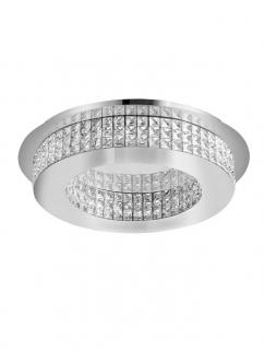 Plafoniera Nova Luce ZEFFARI LED 40W 2400lm 4000K Chrome Aluminium  K9 Crystal IP20