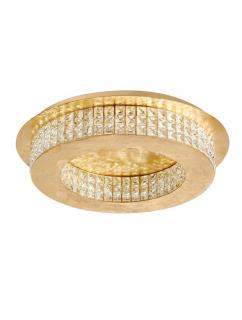 Plafoniera Nova Luce ZEFFARI LED 40W 2400lm 4000K Golden Leaf Aluminium  K9 Crystal  IP20