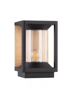 Veioza exterior Nova Luce PACIFIC 9030605 E27 1x12W    Sandy Black Die-Casting Aluminium  Clear Polycarbonate   IP65