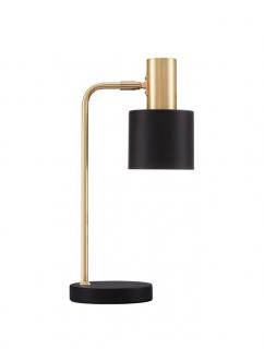Veioza Nova Luce PAZ E14 1x5W   Gold Metal Sandy Black Metal Shade Black Base  IP20