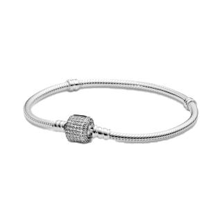 Bratara pentru talismane compatibile Pandora din Argint 925 - Sparkling cobblestone 19 cm