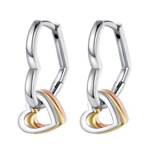 Cercei Argint 925 ,       Inimi incrucisate