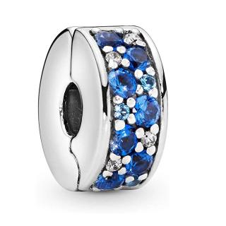 Clips pentru Bratari Pandora din Argint 925 ,       Royal blue