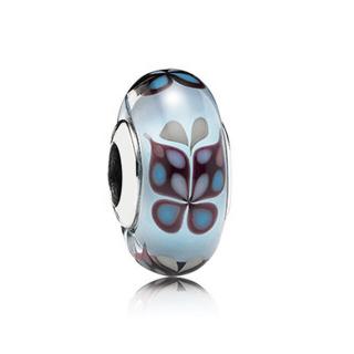 Talisman Argint 925, Charm compatibil Pandora ,       Blue Butterfly