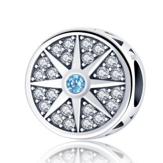 Talisman Argint 925, Charm compatibil Pandora ,       Blue north star