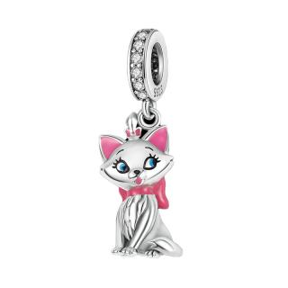 Talisman Argint 925, Charm compatibil Pandora ,       Cat lady