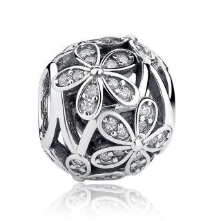 Talisman Argint 925, Charm compatibil Pandora ,       Cristal Flower