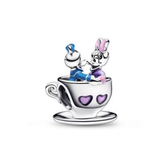 Talisman Argint 925, Charm compatibil Pandora ,       Donald and Daisy s Lucky Mug