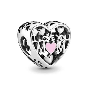 Talisman Argint 925, Charm compatibil Pandora ,       I love you mom