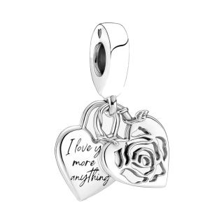 Talisman Argint 925, Charm compatibil Pandora ,       I Love You More Than Anything