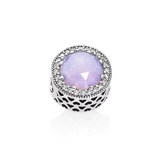 Talisman Argint 925, Charm compatibil Pandora ,       Pink stone