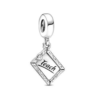 Talisman Argint 925, Charm compatibil Pandora ,       Teach with love