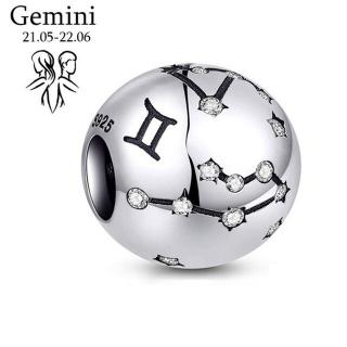 Talisman Argint 925, Charm compatibil Pandora ,       Zodia Gemeni