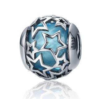Talisman Argint 925, compatibil Pandora ,       Blue Stars