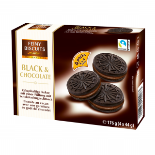 Feiny Biscuits Black  Chocolate 176g biscuiti
