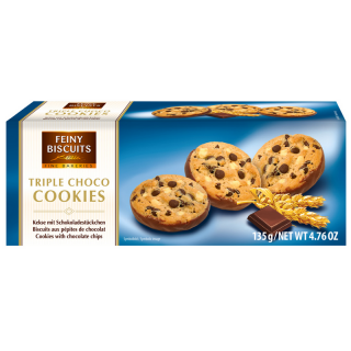 Feiny Biscuits Triple Choco Cookies 135g