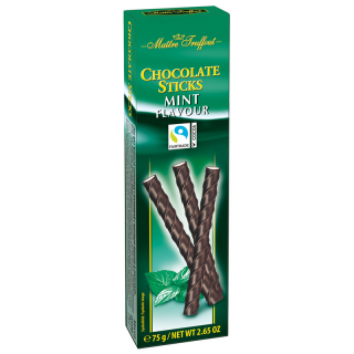 Maitre Truffout Sticksuri de Ciocolata cu Menta 75g